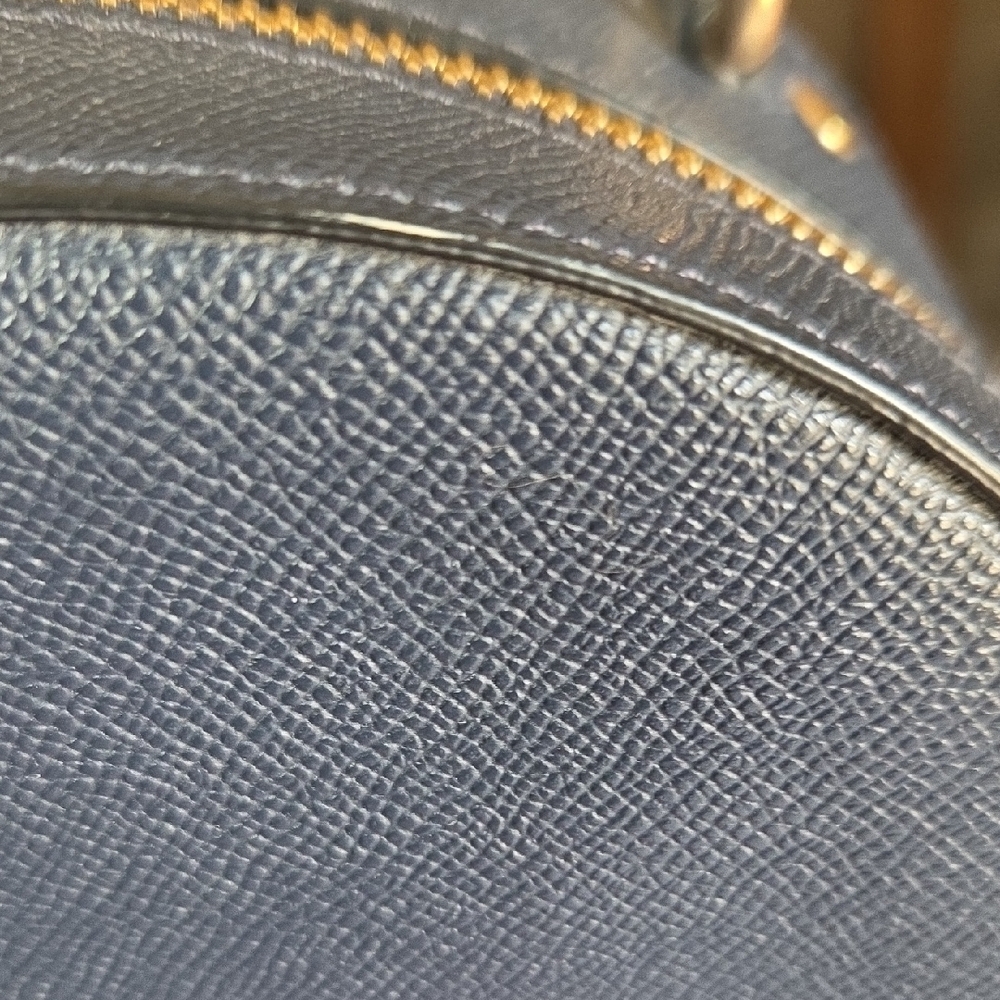 Coach Navy Leather Backpack with Gold Hardware - Picture 7 of 7